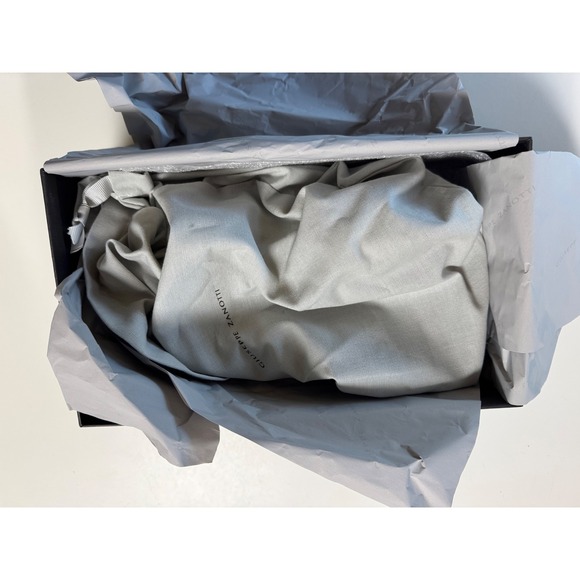 Giuseppe Zanotti Cream Leather Square Toe Kitten Heel Mules Sandals Sz 8 - Picture 14 of 16